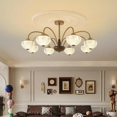 法式古11291风客厅吊灯餐美式复古简厅卧中室灯主灯约全光谱新中