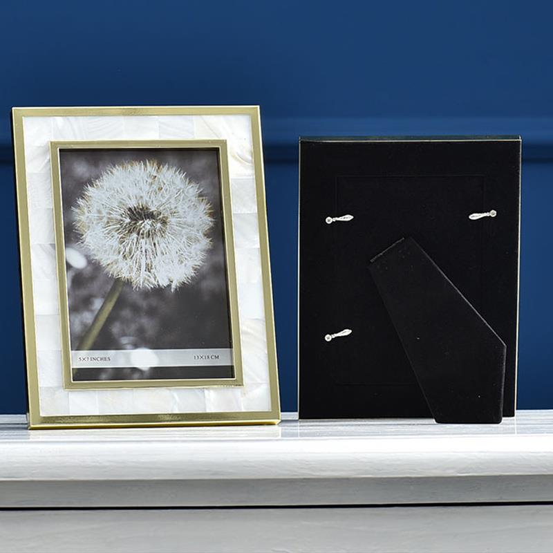 奢轻创意简约金属贝壳相框摆洗照片打结婚纱jsxk2照6/7/印10台寸