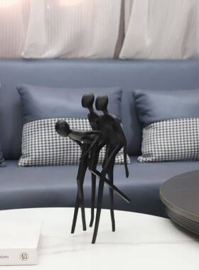 现代简摆约创玄意金属奔0145跑三工人组卧室关客厅餐厅办公室书房