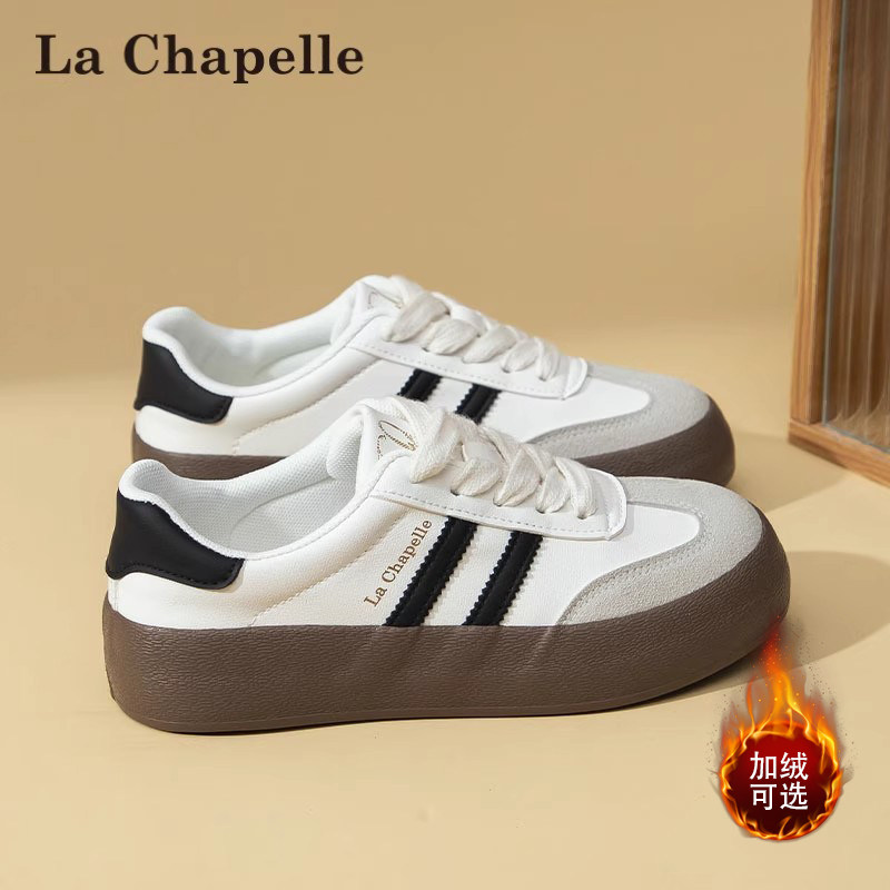 拉夏贝尔德训鞋女2026春季新款女鞋百搭休闲复古板鞋厚底小白鞋子,女鞋,休闲板鞋,淘宝优惠券,粉丝福利购,淘宝优惠卷