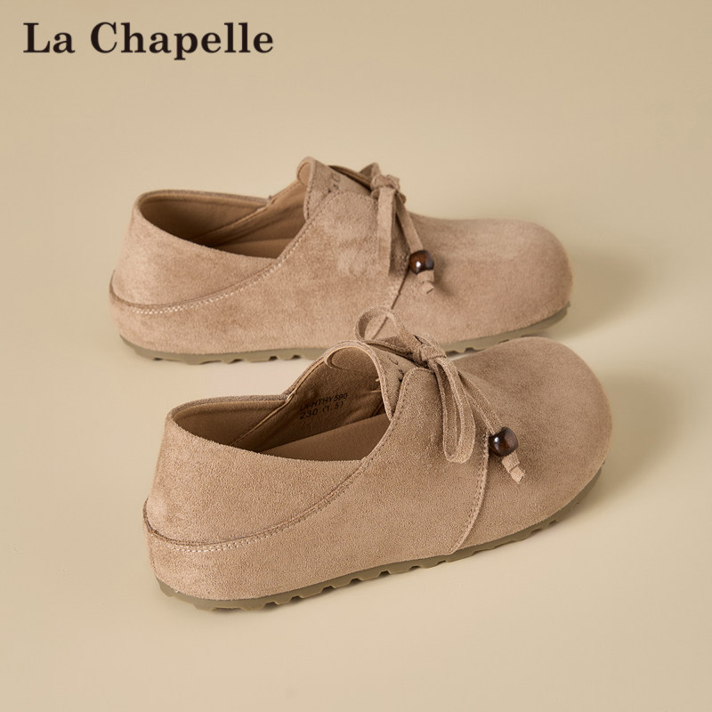 拉夏贝尔系带勃肯鞋女款2026春季新款平底两穿一脚蹬懒人复古鞋子,女鞋,勃肯鞋/软木鞋,淘宝优惠券,粉丝福利购,淘宝优惠卷