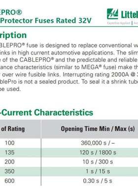 0496175.ZXY-CN力特Littelfuse32V直列汽车保险丝496175CablePro