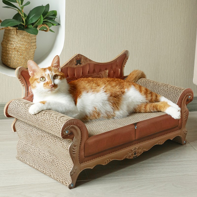 猫沙发猫抓板猫窝一体瓦楞纸大号磨爪器不掉屑玩具贵妃椅猫咪用品