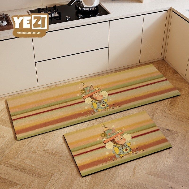 厨房地垫地毯垫专用脚垫硅藻泥卡通可擦免洗吸水厨房防滑防油地垫,居家布艺,厨房地垫,淘宝优惠券,粉丝福利购,淘宝优惠卷