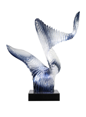 售楼处酒店大堂高档摆件现代抽象透明雕塑别墅样板间展厅艺术装饰