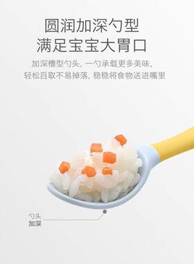 一岁宝宝婴儿勺子学吃训练吃饭筷子儿童副食品汤匙23自主进食餐具