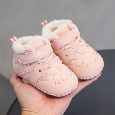 冬季一岁男女宝宝棉鞋加厚软底学步鞋婴儿鞋子加绒6一12个月防滑9