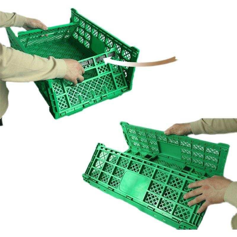 塑料折叠筐水果蔬菜筐周转箱收纳箱超市水果店加厚水果框摆台货架