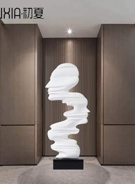 现代抽象艺术玻璃钢大型落地艺术装F置雕塑酒店售楼处大堂玄关摆