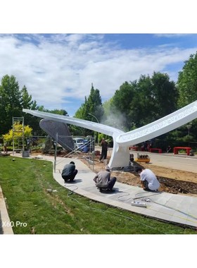 开业特惠门头广场小区公园雕塑抽象户外不锈钢镜面喷漆雕塑定制