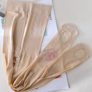 肤肉色隐形任意剪美肤防勾丝连裤 超薄款 袜 脚洞免脱丝袜女夏季 2条