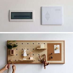 配电箱多媒体箱装饰一体定制路由器遮挡柜盖板强弱电箱电表置物架