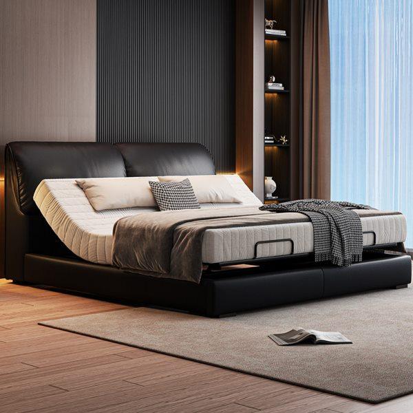 大象耳朵真皮床主卧轻奢现代简约电动智能升降1.8米主卧双人床架,住宅家具,电动/智能床,淘宝优惠券,粉丝福利购,淘宝优惠卷