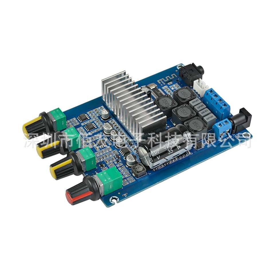 TPA3116D2蓝牙5.0大功率2.0数字专业带调音家用功放板直流12-24V