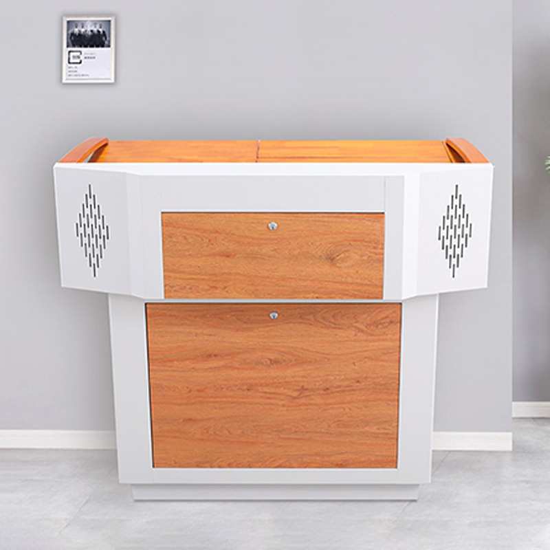 多媒体讲台教师办公桌校园教室讲桌演讲桌学校多功能班班通中控桌