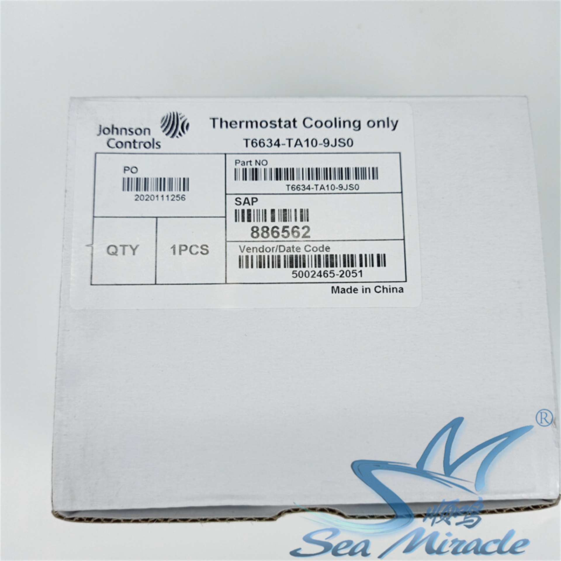 Johnson江森T6634-TA10-9JS0风机盘管液晶温控器开关数显面板