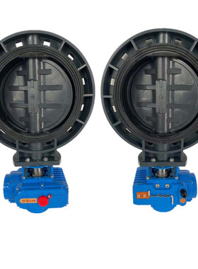 供应UPVC电动蝶阀 CTB-010 执行器材质：合金铝 DN150 天津大禹