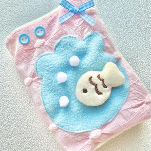 兔兔手帐铺子 活页本充棉夹棉被子手账本 A7小鱼冒泡手帐本