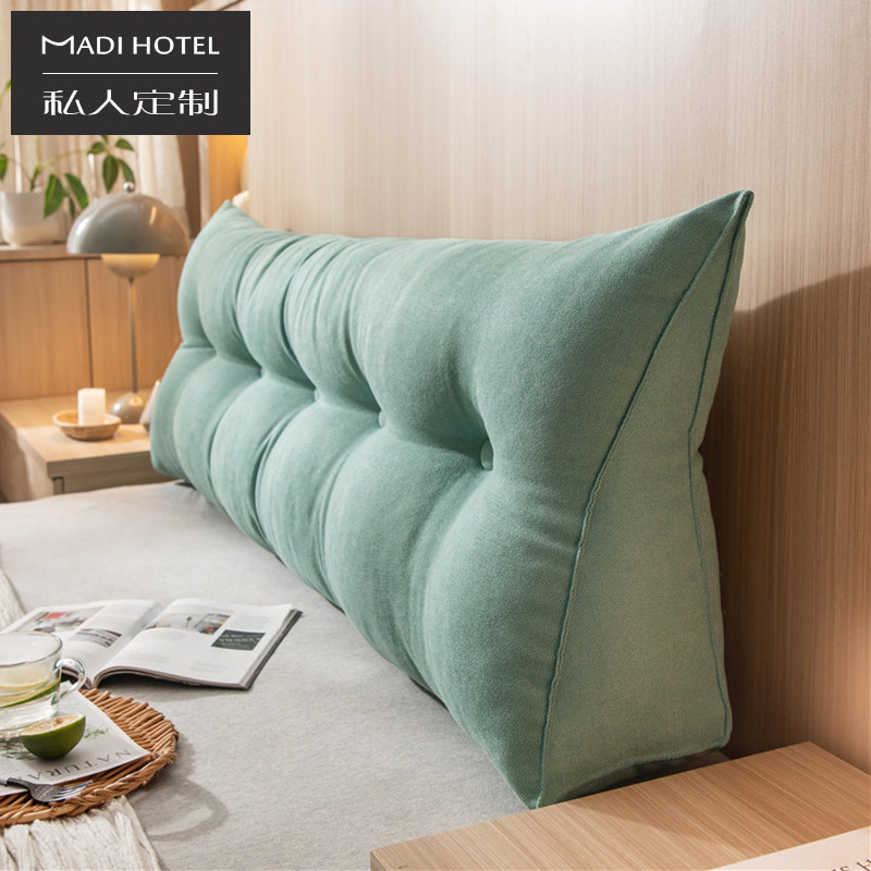 新款21加厚三角床头大靠垫双人卧室大靠背M床靠垫可拆洗靠背飘窗