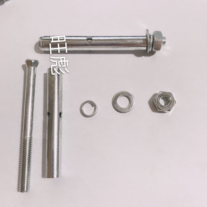 非标镀锌膨胀螺丝 小头带孔拉爆 护栏膨胀螺栓M8*60 70 80 100