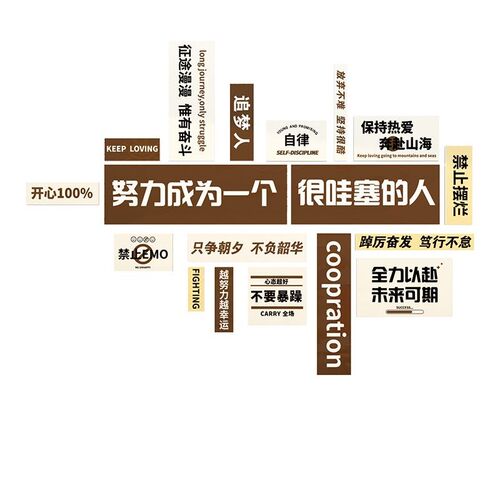 办公室装饰布置企业文化墙贴员工激励志标语公司会议室形象背景墙