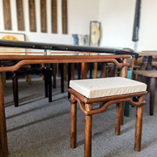 良宵引减字谱古琴桌凳坐垫可拆卸亚麻布回弹好的海绵垫扬州古琴