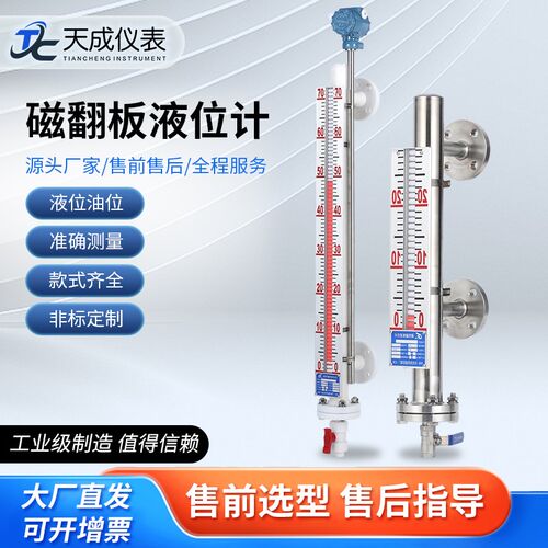 不锈钢磁翻板液位计防腐水位计带远传讯号4-20mSA模拟量磁性输出