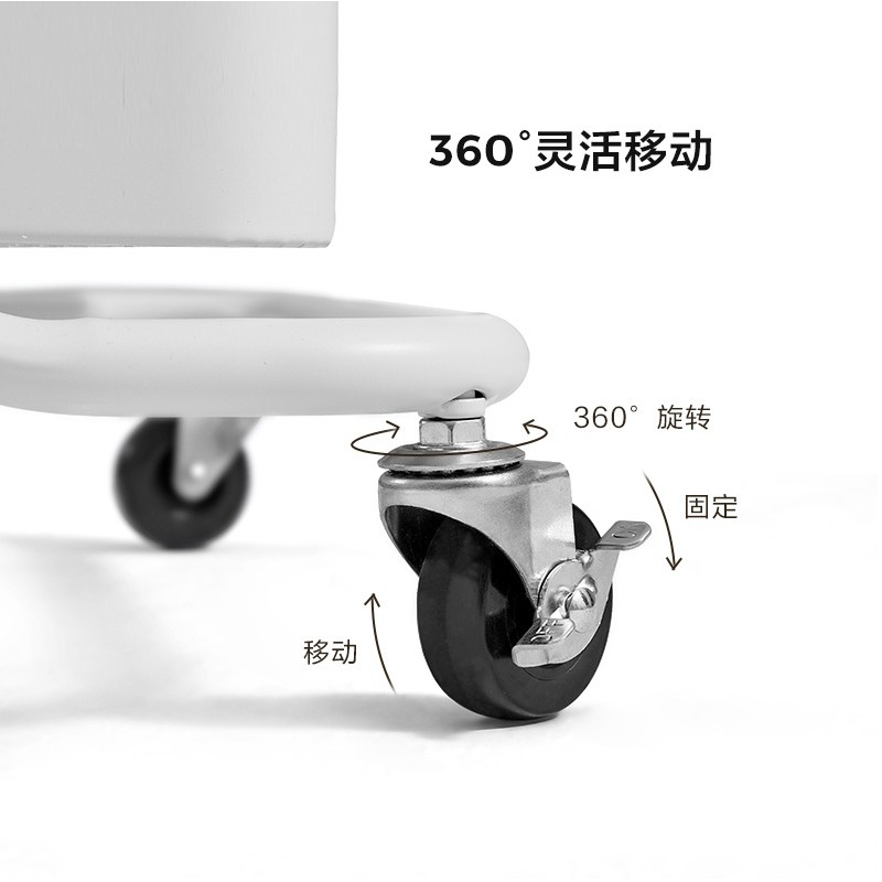 小推车置物架家用厨房卧室床头落地书架婴儿可移动多层零食收纳架