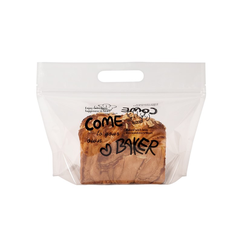 吐司包装袋手提自封切片面包450克透明烘焙食品250g拉链土司袋子