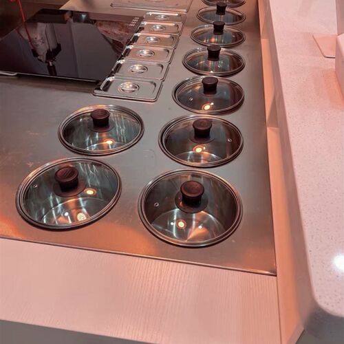 卷饼操作台商f用加热保温台卤肉卷饼车大饼加热台厨房不锈钢柜