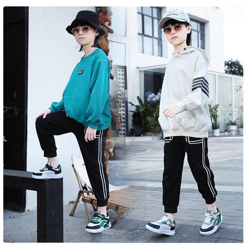 男童鞋子秋冬款皮面防水运动鞋2024秋季新款大童男孩二棉儿童板鞋