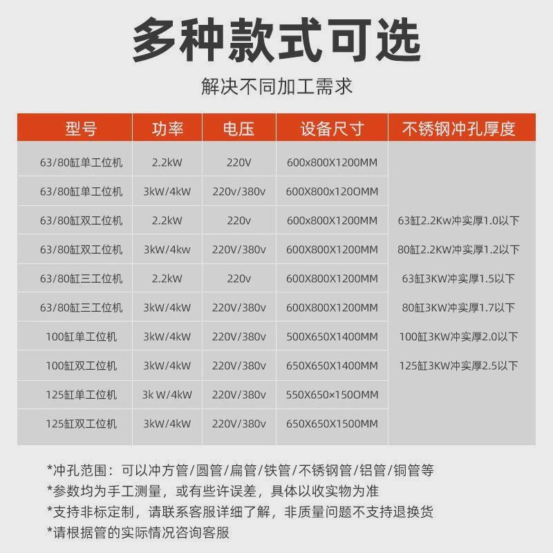 方管角钢槽钢冲孔切断多功能打孔机不锈钢铁管圆管全自动冲孔机