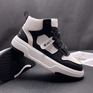 高板鞋男冬季新款个性简约厚底小白鞋时尚百搭内增高运动休闲板鞋