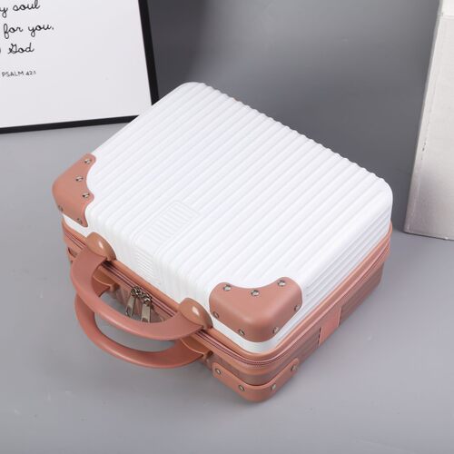 白色手提行李箱化妆小箱子包14寸密码D箱迷你收纳箱16寸可定制LOG