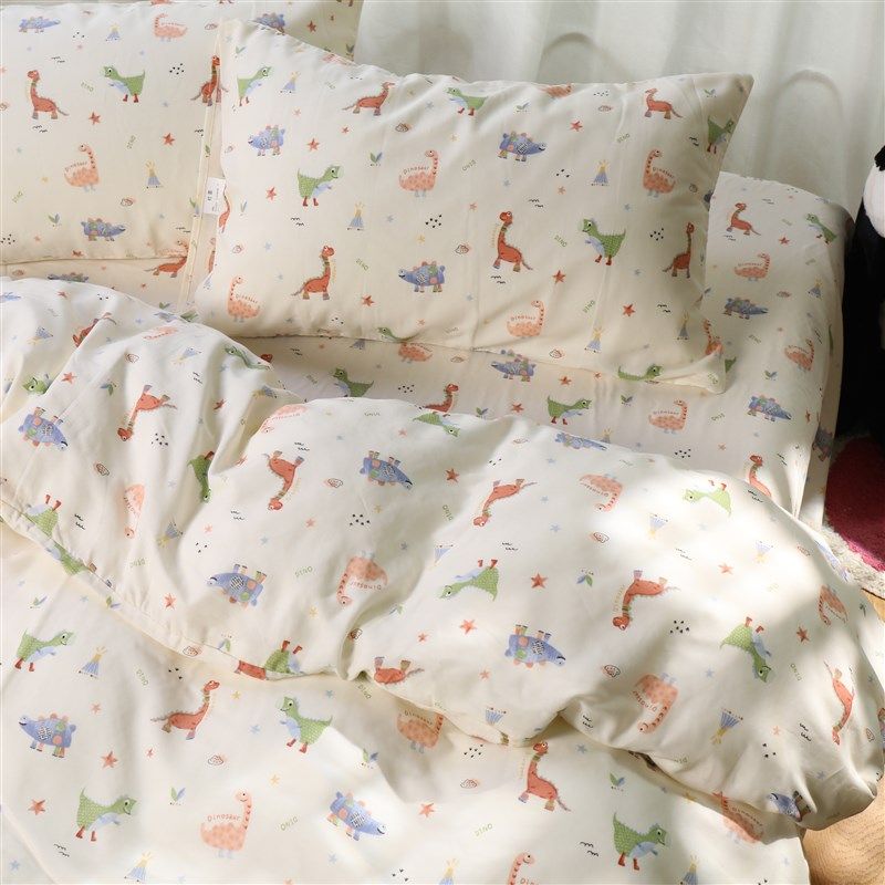恐龙来了母婴级a类双层纱布新款儿童床单单件纯棉100全棉男孩卡通
