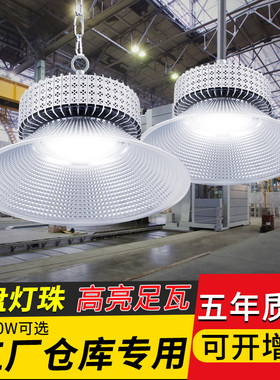 led工矿灯厂房车间照明灯200w鳍片灯I罩球馆工厂仓库工业吊灯超亮