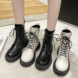 马丁靴女潮ins酷2021新款 英伦风百搭厚底M靴子网红机车瘦瘦靴短靴