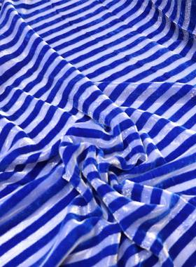 真丝条纹服装梭衣料亮丝织丝袍绒乔绒面料服礼ORE旗布料布匹