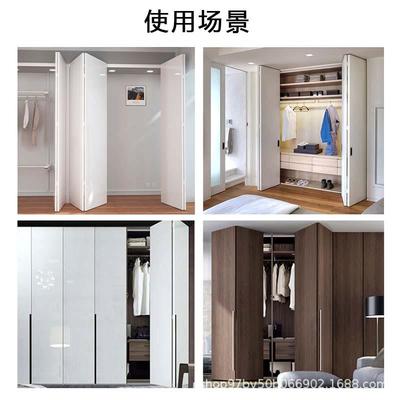 无下轨柜折叠门配件柜衣帽衣间推拉门过道折叠门五移房门橱吊轮滑