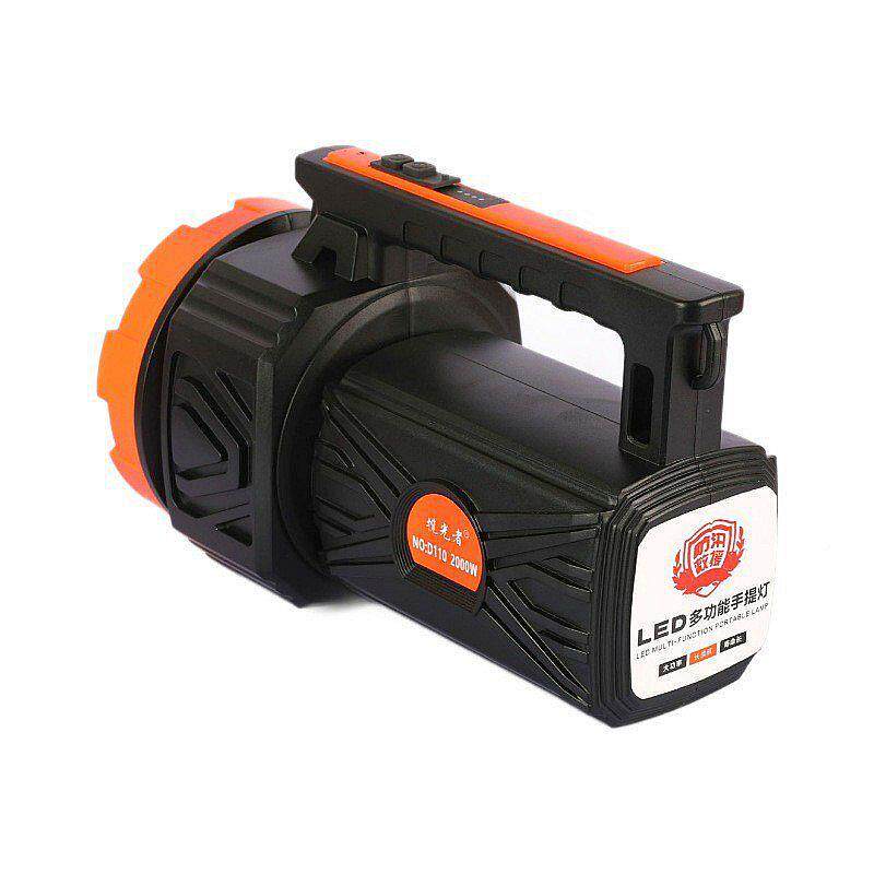 新强光巡手电筒充逻电长续航家用手提D110探照灯户外消防远款射手