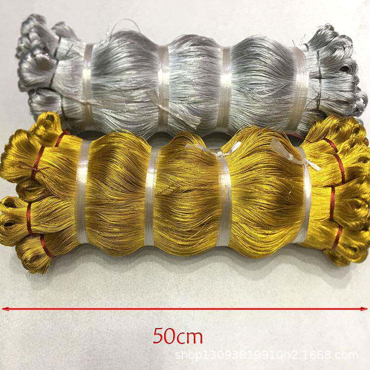 8股金丝吊牌线圣诞礼品包i装金银线圆线圆8股无金dy吊卡无弹力金