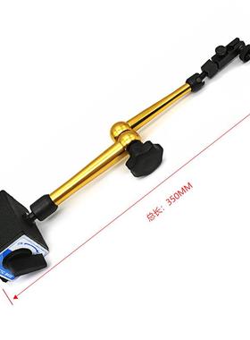 黄杠色表机械大表座万黄色大万向表座微调磁性表座百分表座杆百分