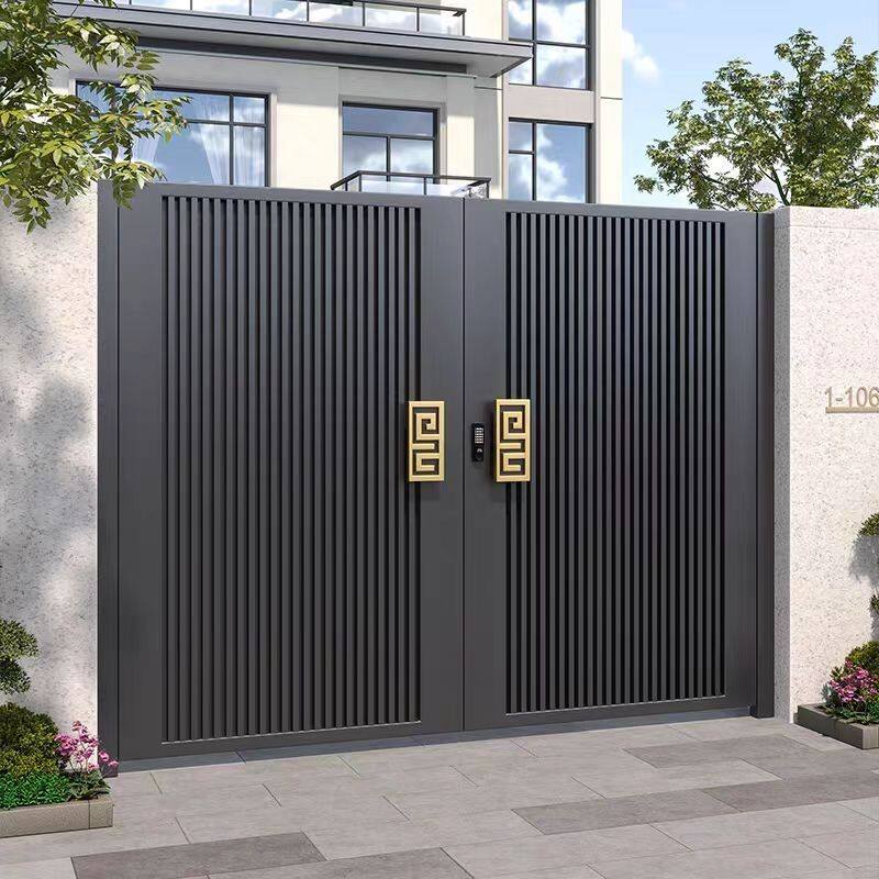 中式铝合金别墅双开门农村庭院大门户外铝艺院子围墙自建房双开门