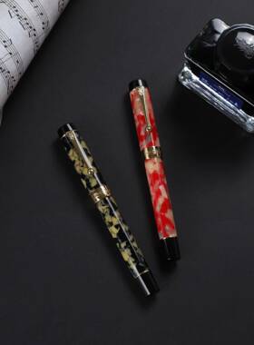 金豪品110000豆腐世纪系列笔海钢宝蓝18笔K亚克力办公书法签字礼