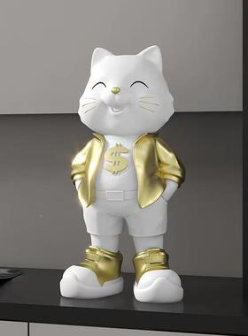 简约招WEJ件财摆玄关客厅电视柜童房新房儿布置乔迁新居家居装猫