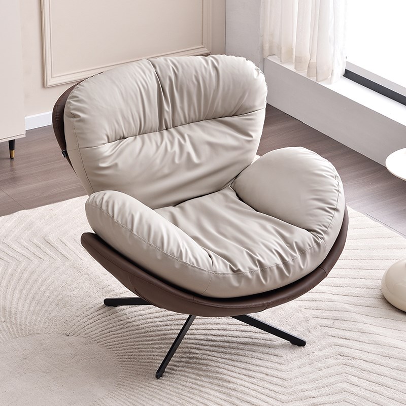 北欧现代休闲椅转椅客厅阳台懒人D沙发休闲椅家用单人旋转蛋壳椅