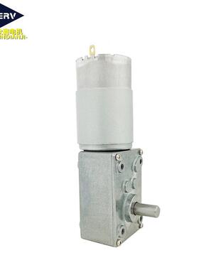 A58v-5齿55磁直流微型减速电机12v16224大扭矩涡轮永涡杆金属轮马
