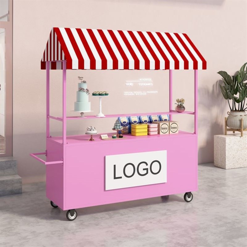 摆摊车铁艺花车早餐室外小推车餐车户外摊位超市U夜市景区展示架