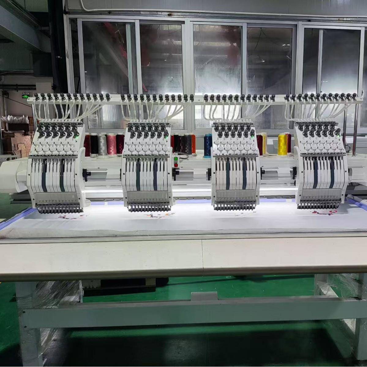 4头电脑绣花机成衣帽子个性化多头刺绣机12针高速四头电脑绣花机