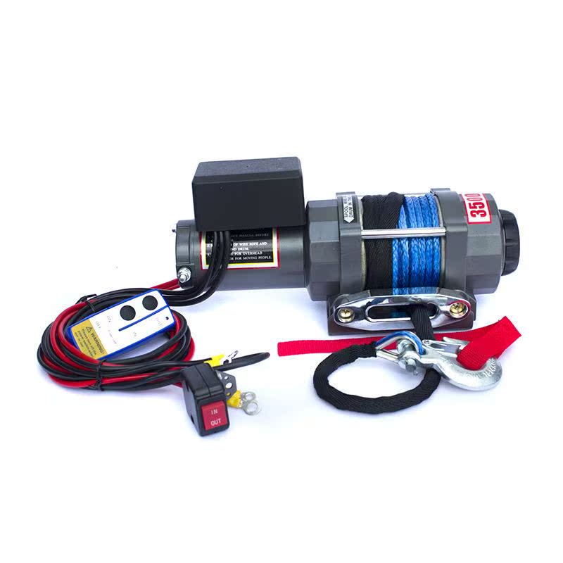 500lbs 电动绞盘 级变速 尼龙绳越野自救牵引机带无线遥控